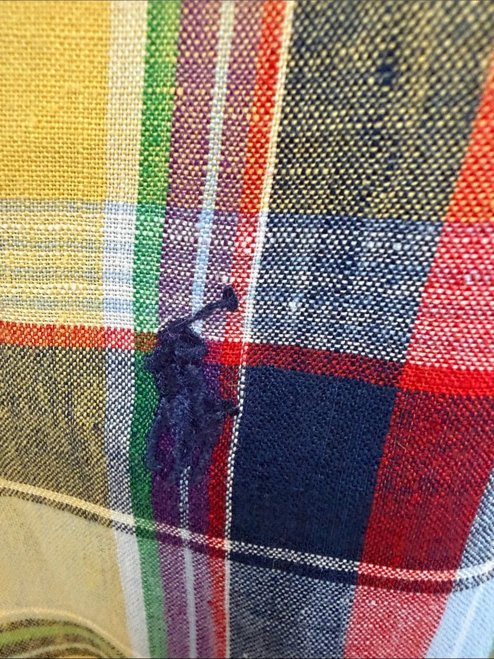 Ralph Lauren Multicolor Yellow Plaid Short-Sleeve Button-Down Shirt